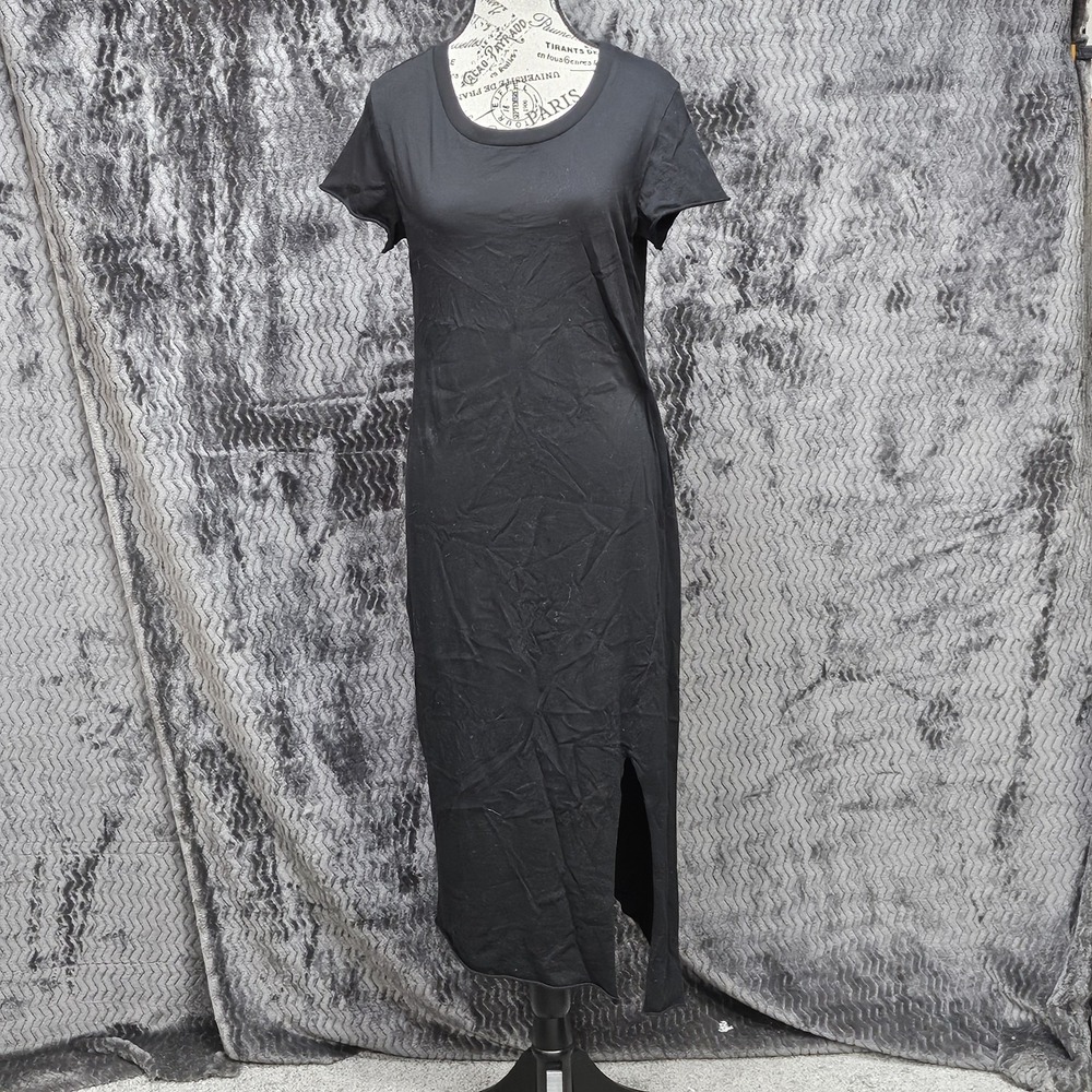 Frank & Eileen Harper Perfect Tee Maxi Dress XS Black Casual‎ Minimalist Beachy